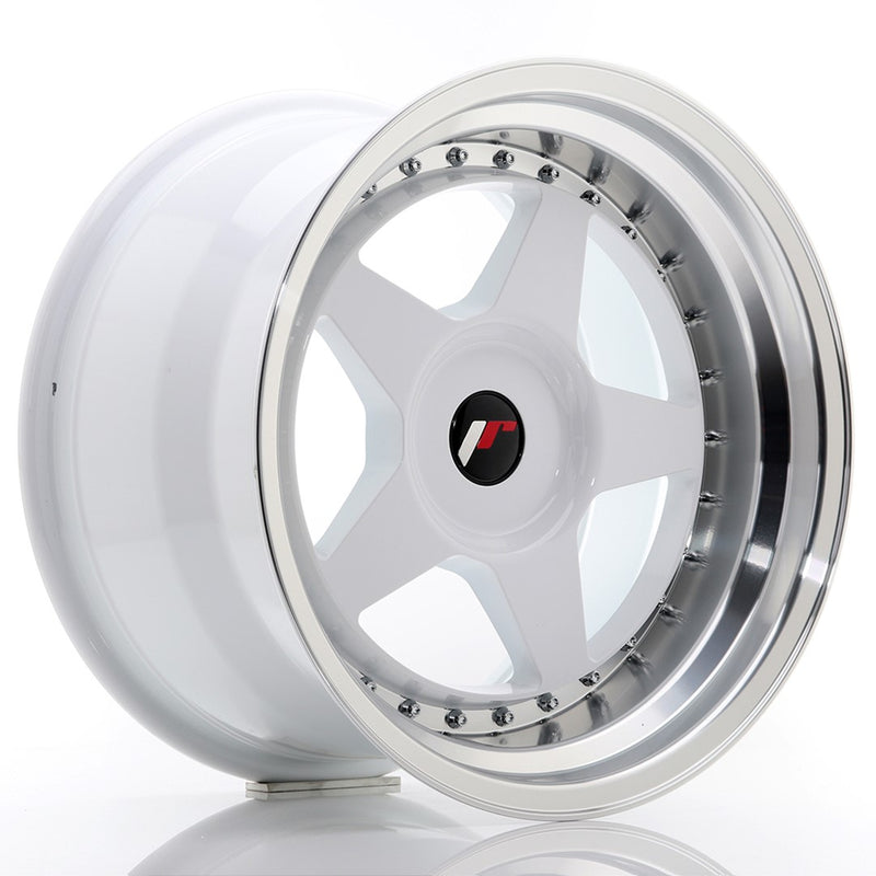 JR Wheels JR6 17x10 ET20 5x114.3 White w/ Machined Lip