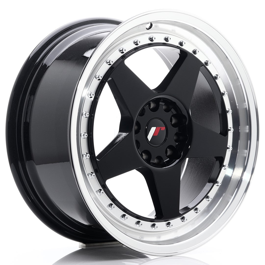 JR Wheels JR6 18x8,5 ET22 5x120 Gloss Black w/ Machined Lip