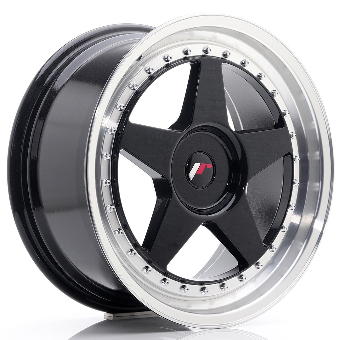 JR Wheels JR6 18x8,5 ET20-40 5x112 Gloss Black w/ Machined Lip