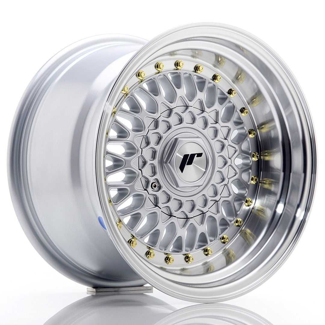 JR Wheels JR9 15x9 ET10 5x110 Silver w/ Machined Lip