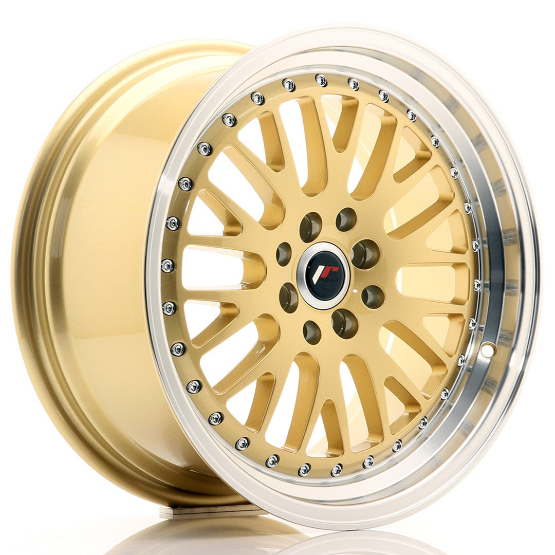 JR Wheels JR10 17x8 ET35 4x114.3 Gold w/ Machined Lip