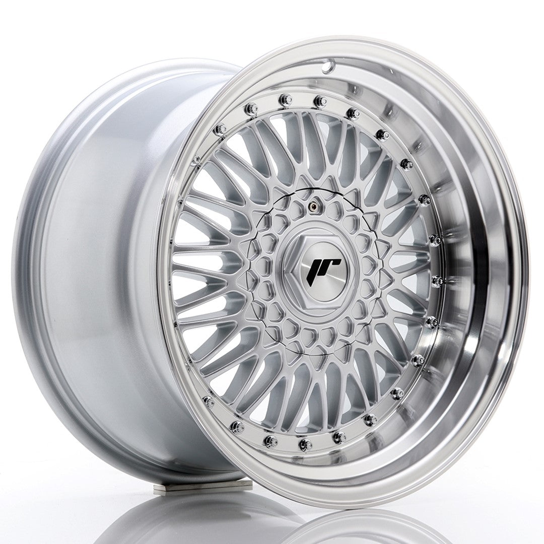 JR Wheels JR9 17x10 ET20 5x112 Silver w/ Machined Lip+Silver Rivets