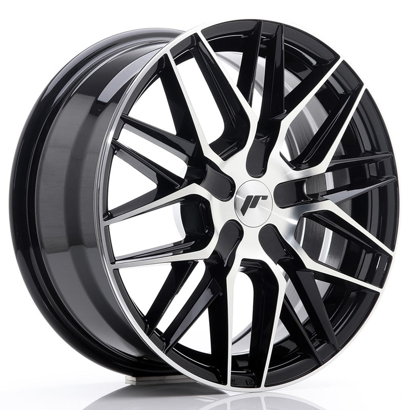 JR Wheels JR28 17x8 ET25-40 4x110 Gloss Black Machined Face