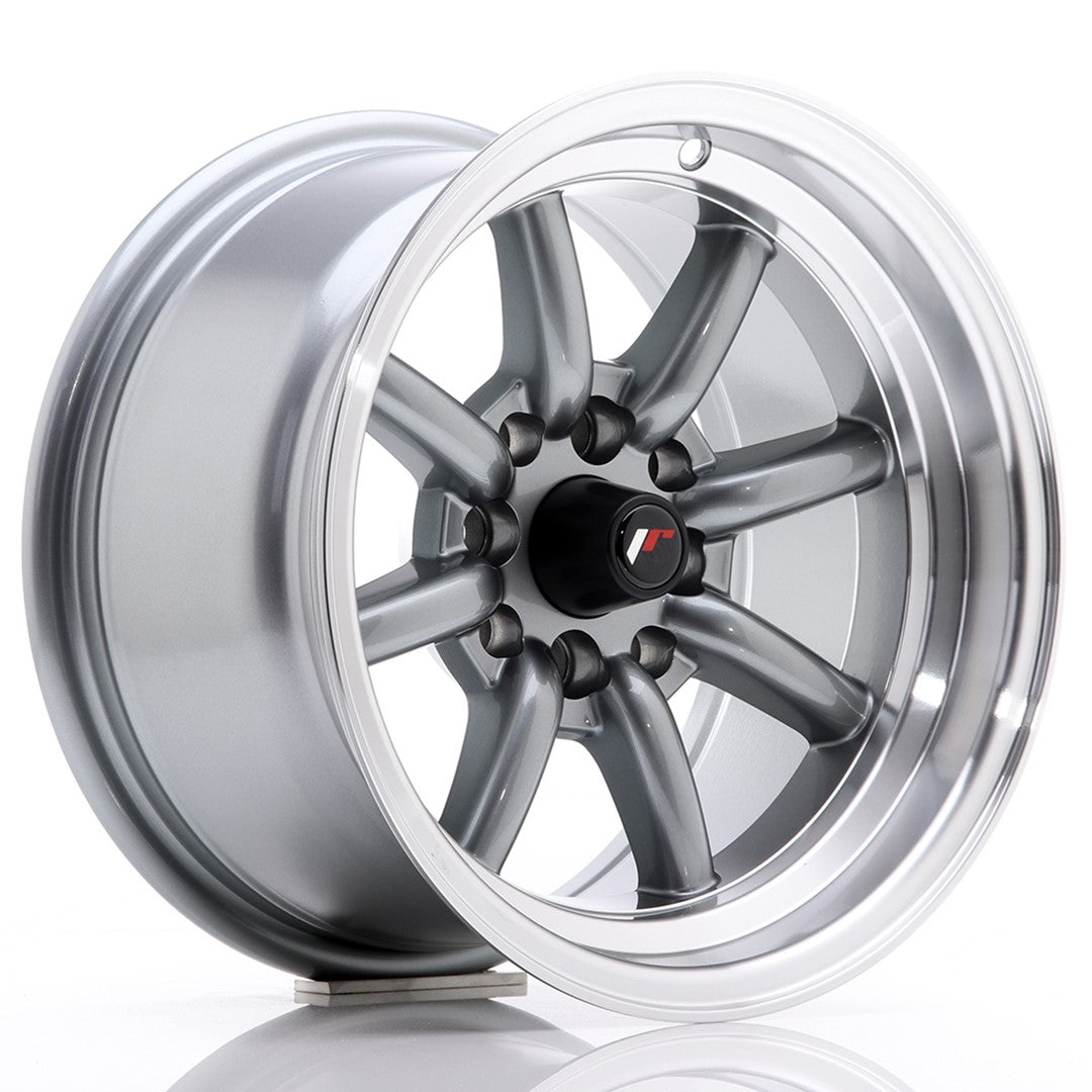 JR Wheels JR19 14x8 ET-13 4x100 Gun Metal w/ Machined Lip