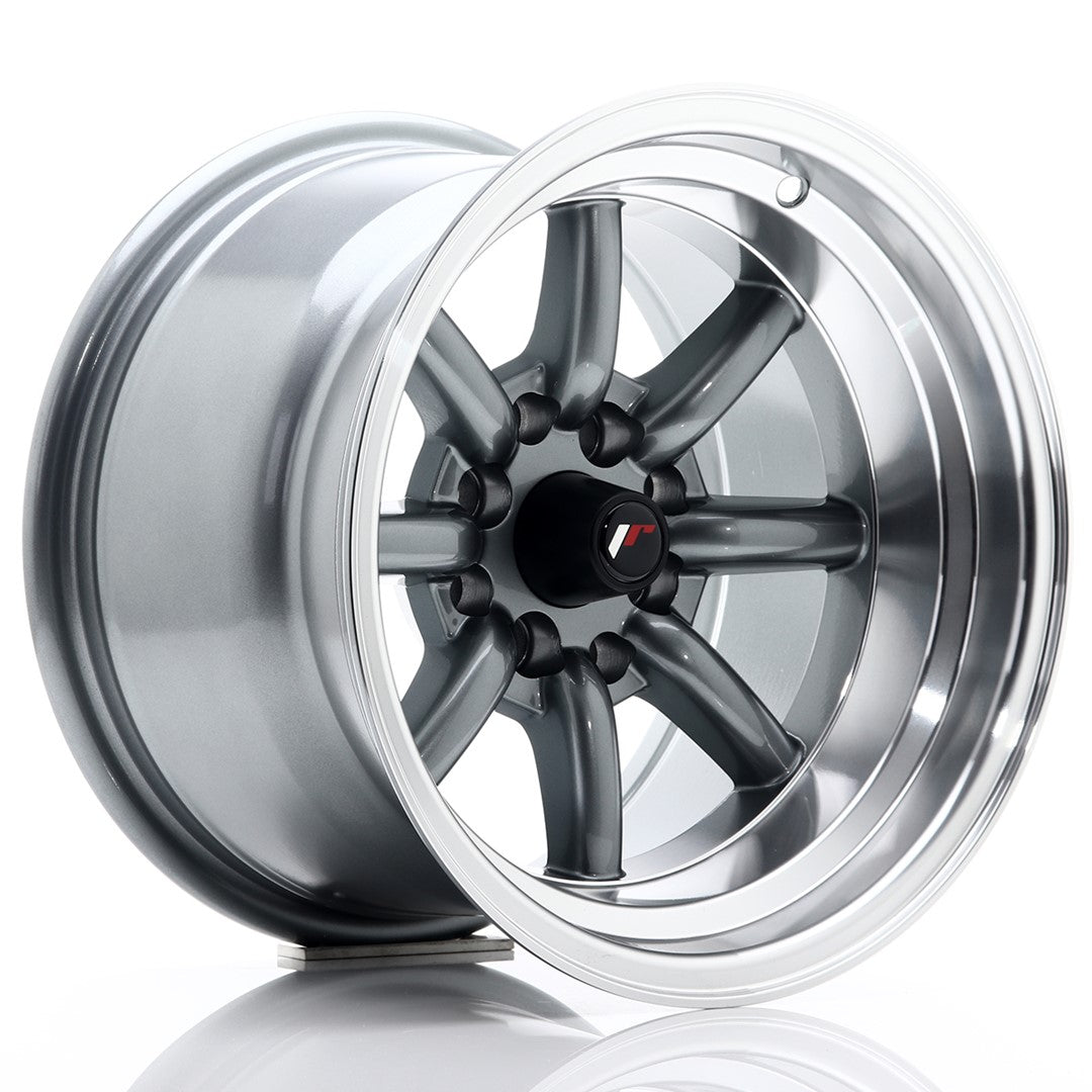 JR Wheels JR19 14x9 ET-25 4x100 Gun Metal w/ Machined Lip