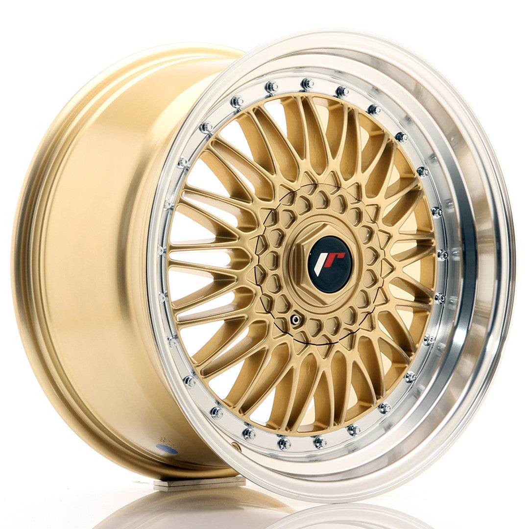 JR Wheels JR9 18x9 ET20-40 3x112 Gold w/ Machined Lip