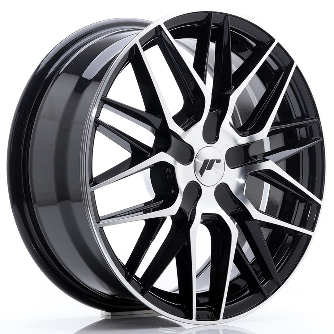 JR Wheels JR28 17x7 ET20-45 5x115 Gloss Black Machined Face