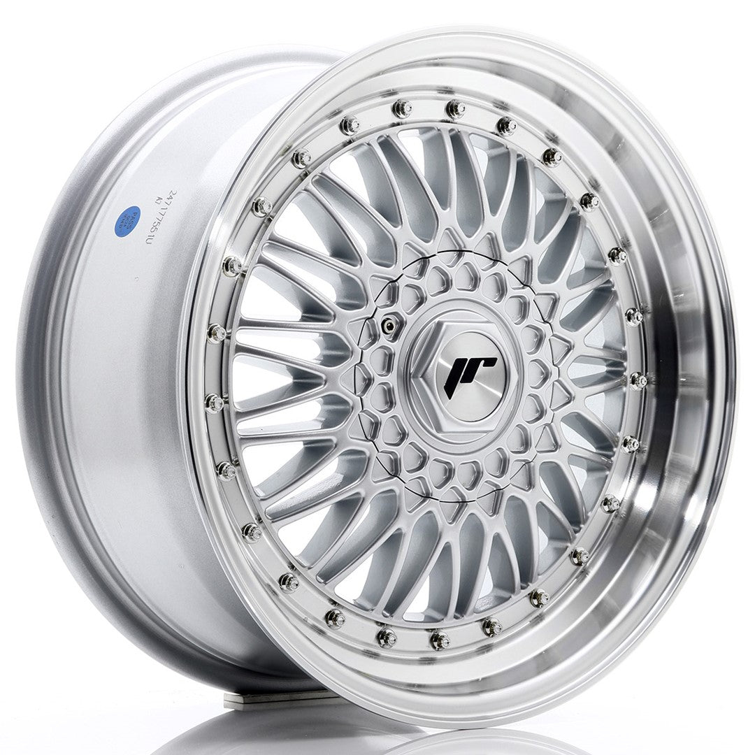JR Wheels JR9 17x7,5 ET20-35 5x110 Silver w/ Machined Lip+Silver Rivets