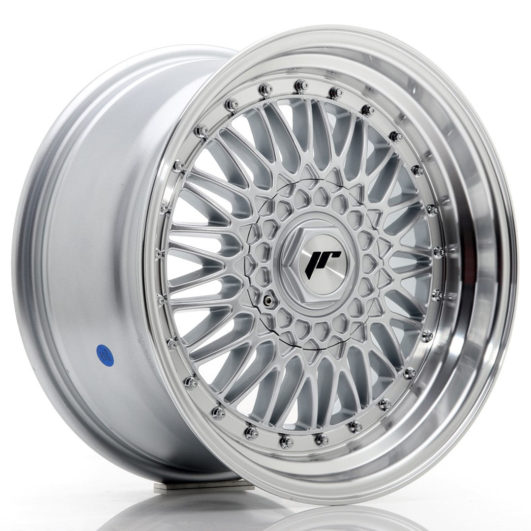 JR Wheels JR9 17x8,5 ET20-35 5x108 Silver w/ Machined Lip+Silver Rivets