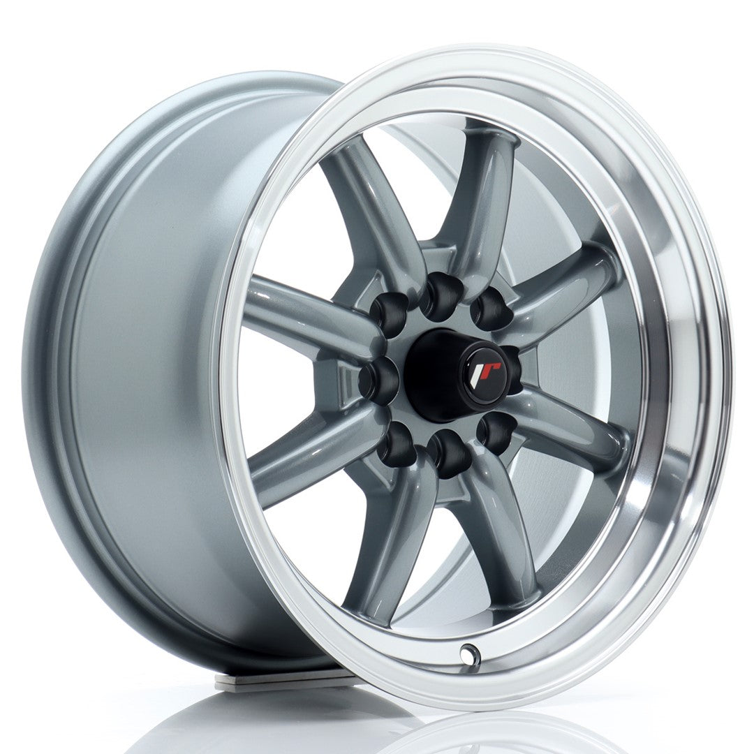 JR Wheels JR19 15x8 ET20 4x100 Gun Metal w/ Machined Lip