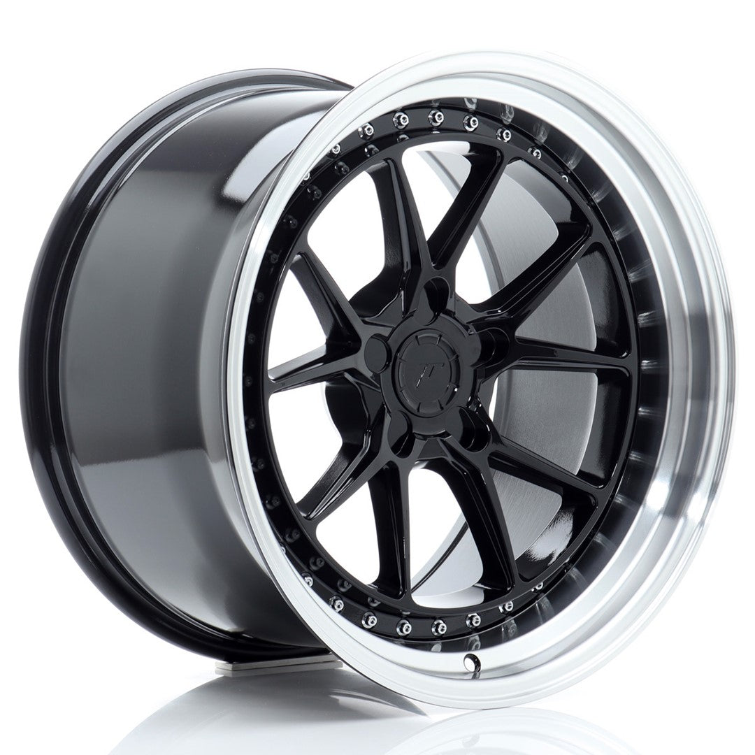 JR Wheels JR39 18x10,5 ET15-22 5x108 Gloss Black w/ Machined Lip