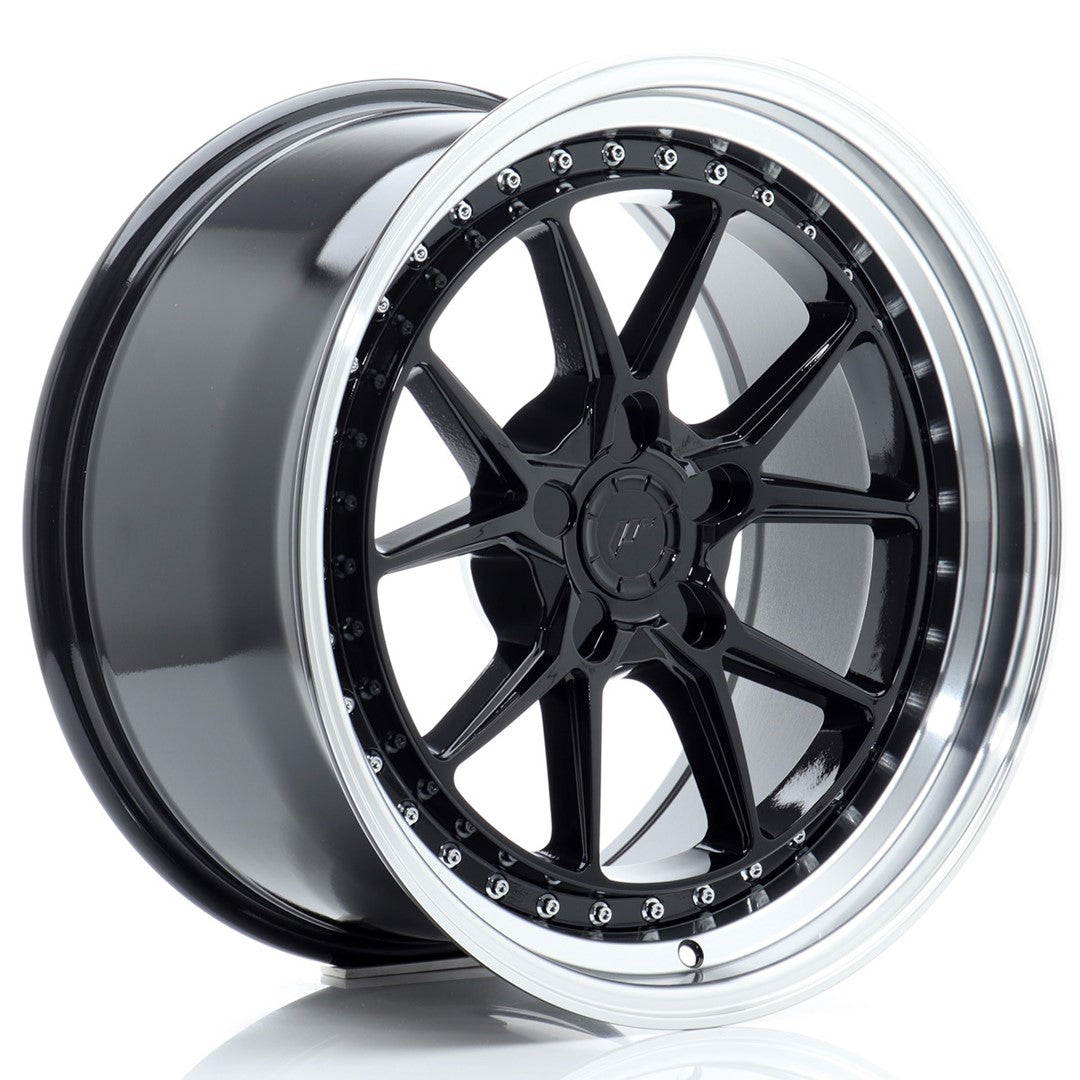 JR Wheels JR39 18x9,5 ET15-35 5x118 Gloss Black w/ Machined Lip