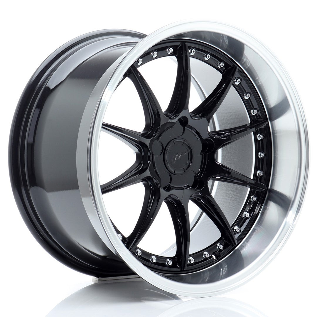 JR Wheels JR41 18x10,5 ET15-25 5x110 Gloss Black w/ Machined Lip