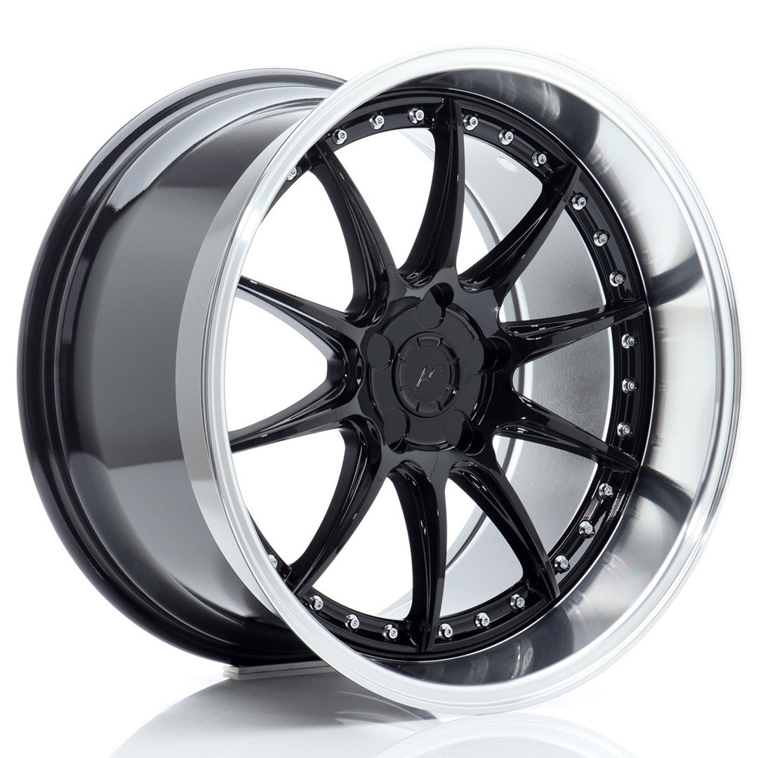 JR Wheels JR41 19x11 ET12-25 5x105 Gloss Black w/ Machined Lip