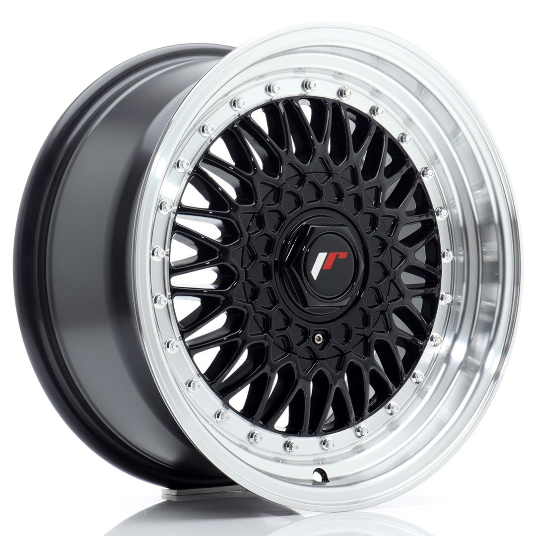 JR Wheels JR9 16x7,5 ET25 4x108 Gloss Black w/ Machined Lip