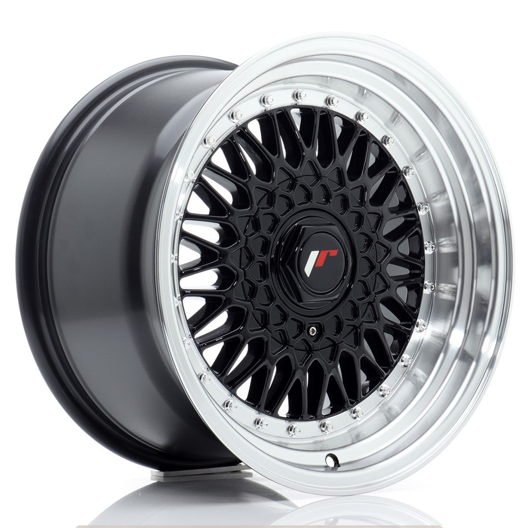 JR Wheels JR9 16x9 ET20 5x120 Gloss Black w/ Machined Lip