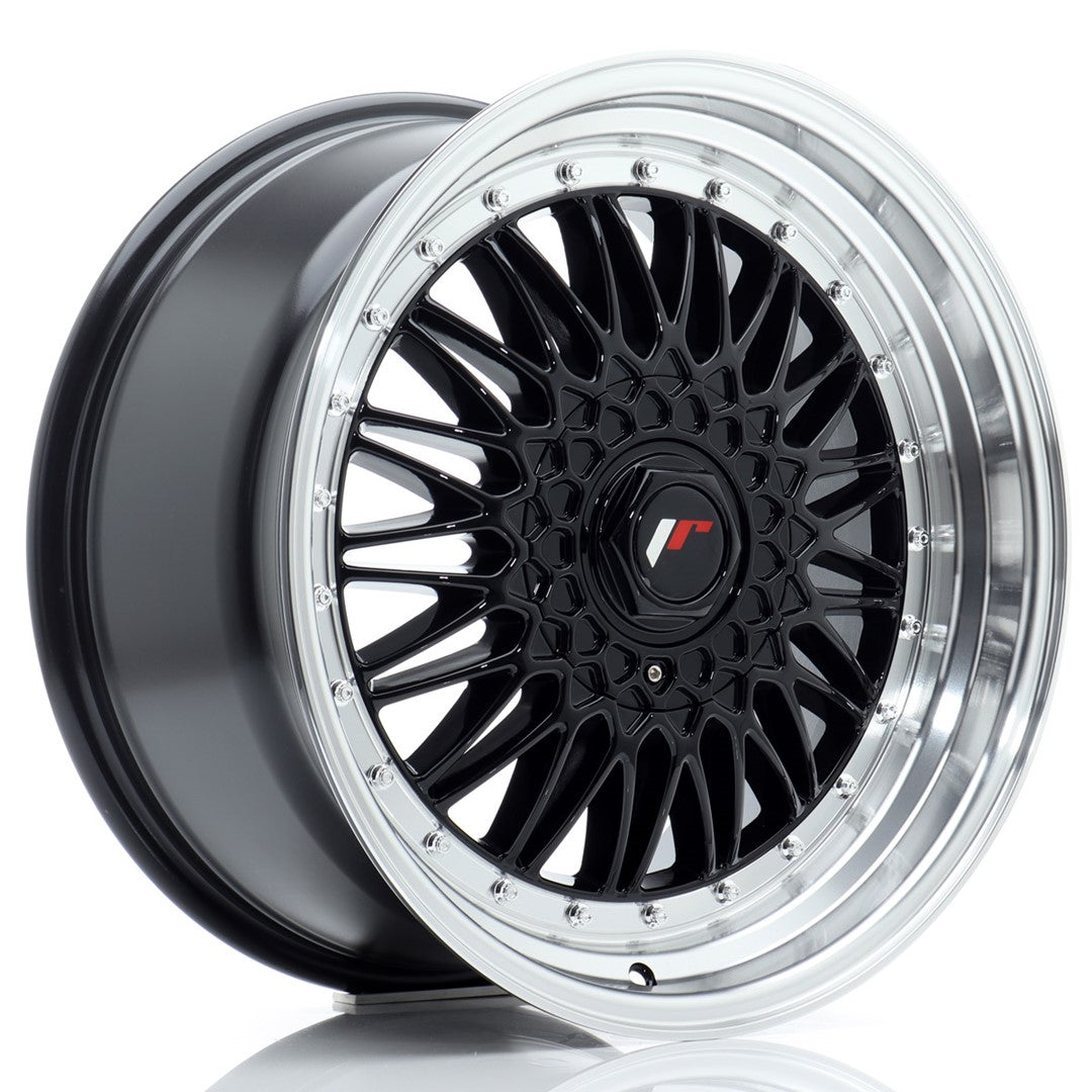 JR Wheels JR9 18x9 ET20-40 5x115 Gloss Black w/ Machined Lip