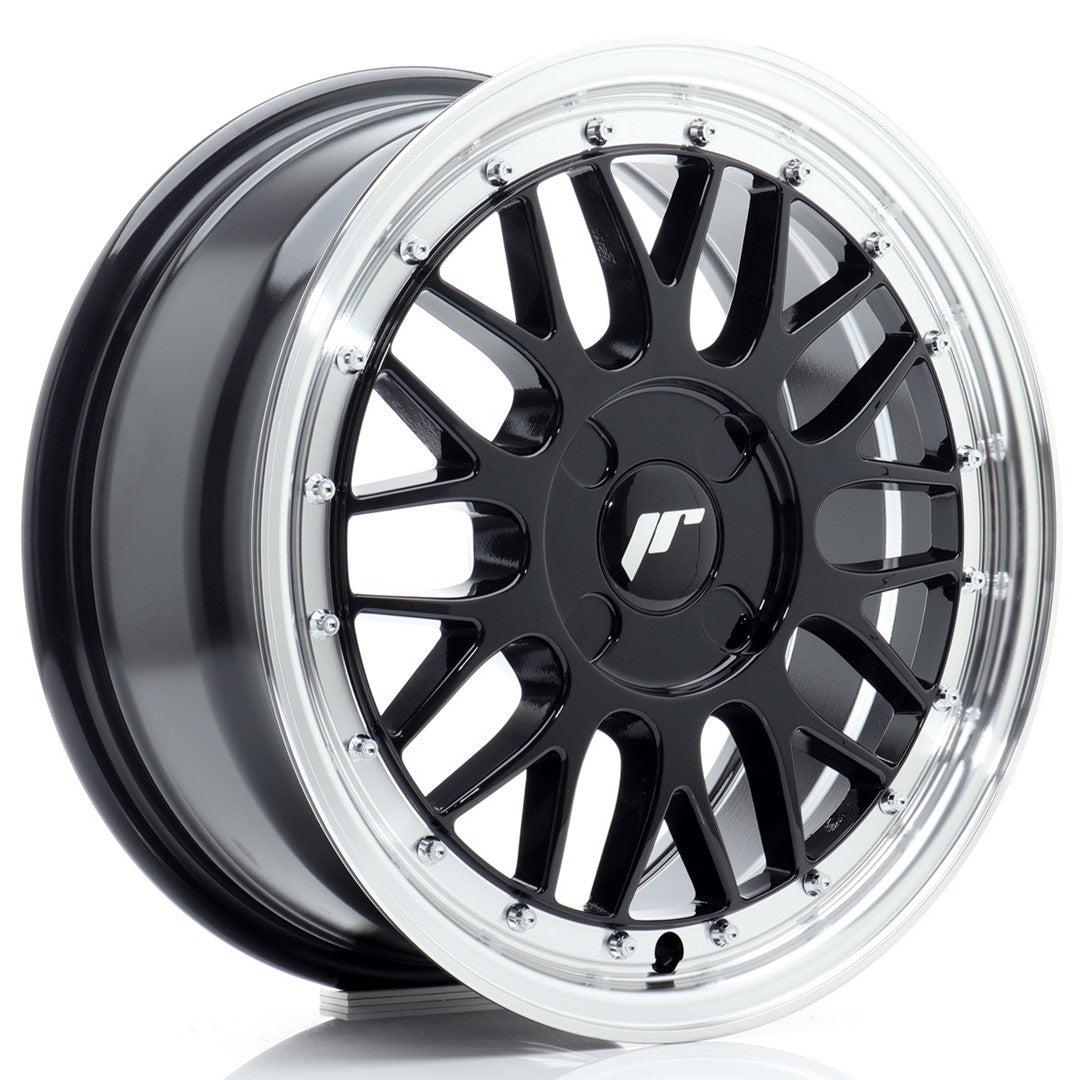 JR Wheels JR23 16x7 ET20-45 4x114.3 Gloss Black w/ Machined Lip