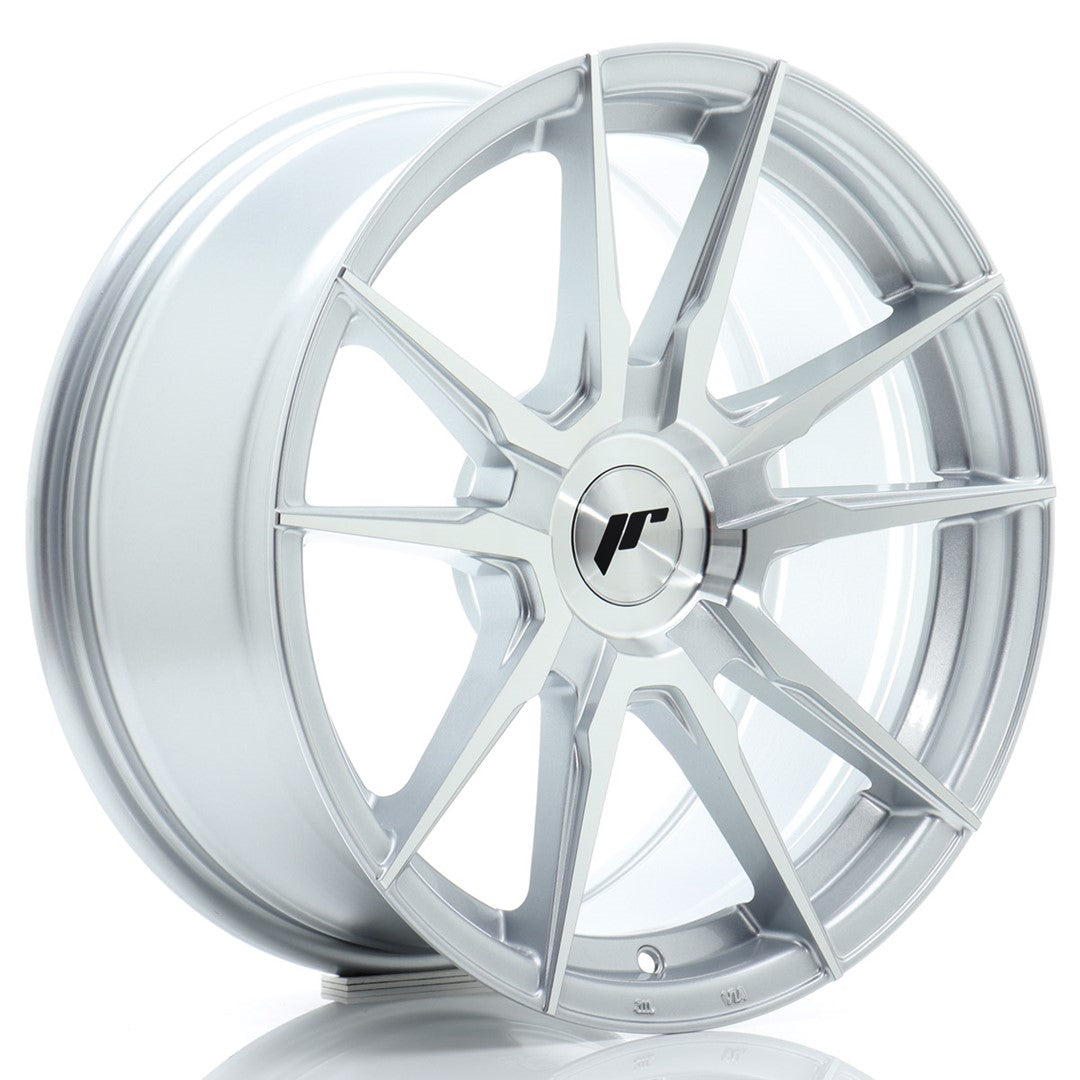 JR Wheels JR21 17x8 ET20-35 5x120 Silver Machined Face