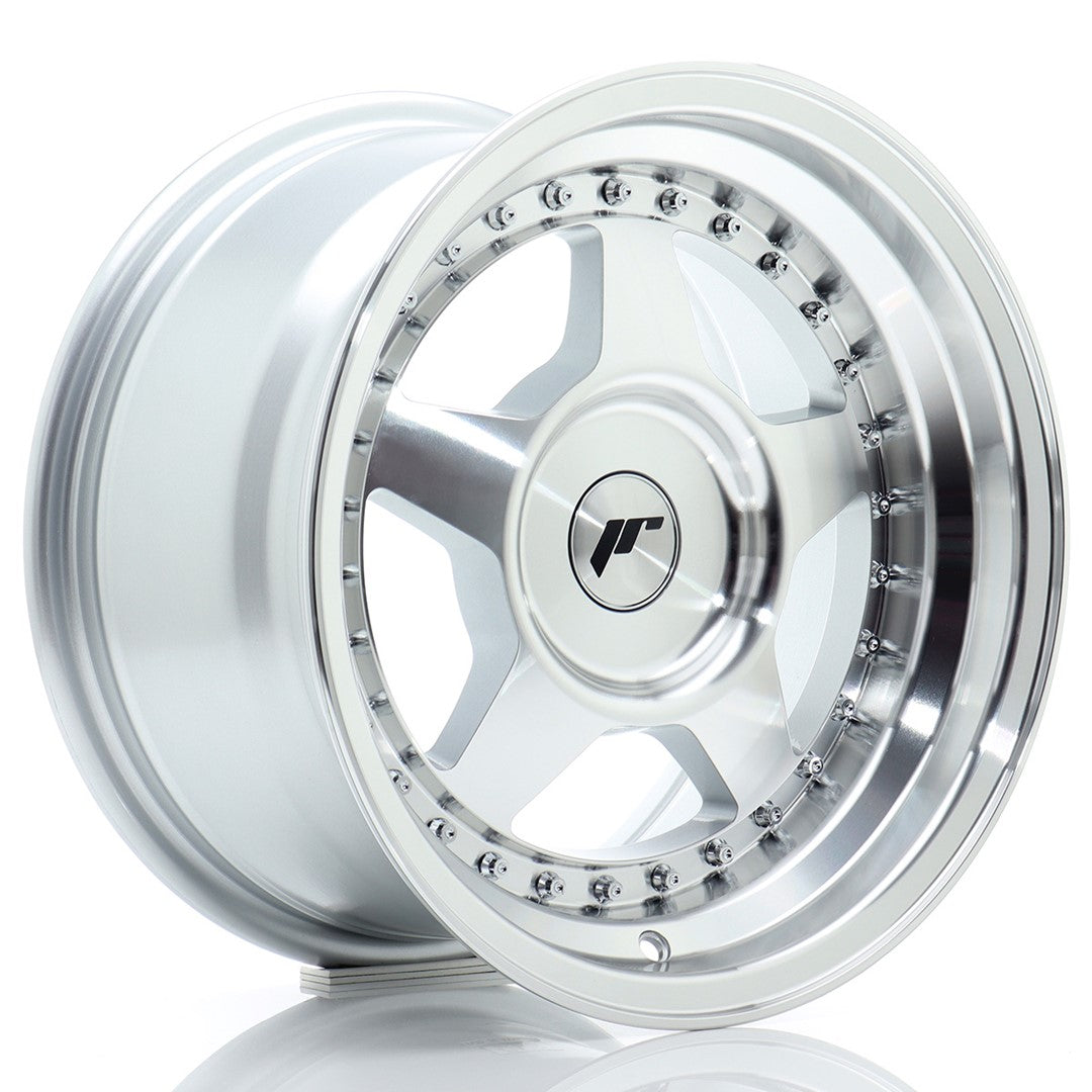 JR Wheels JR6 15x8 ET25 4x98 Silver Machined Face