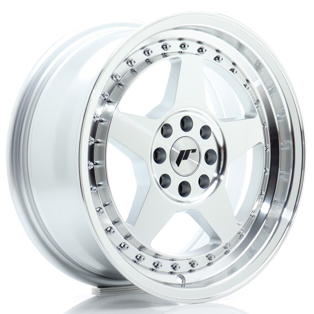 JR Wheels JR6 16x7 ET25 4x100 Silver Machined Face