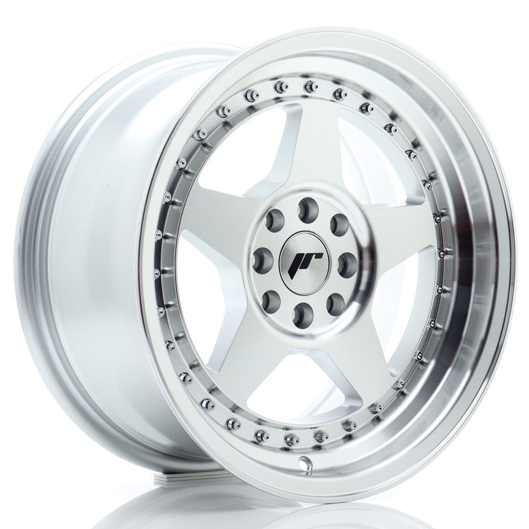 JR Wheels JR6 16x8 ET25 4x108 Silver Machined Face