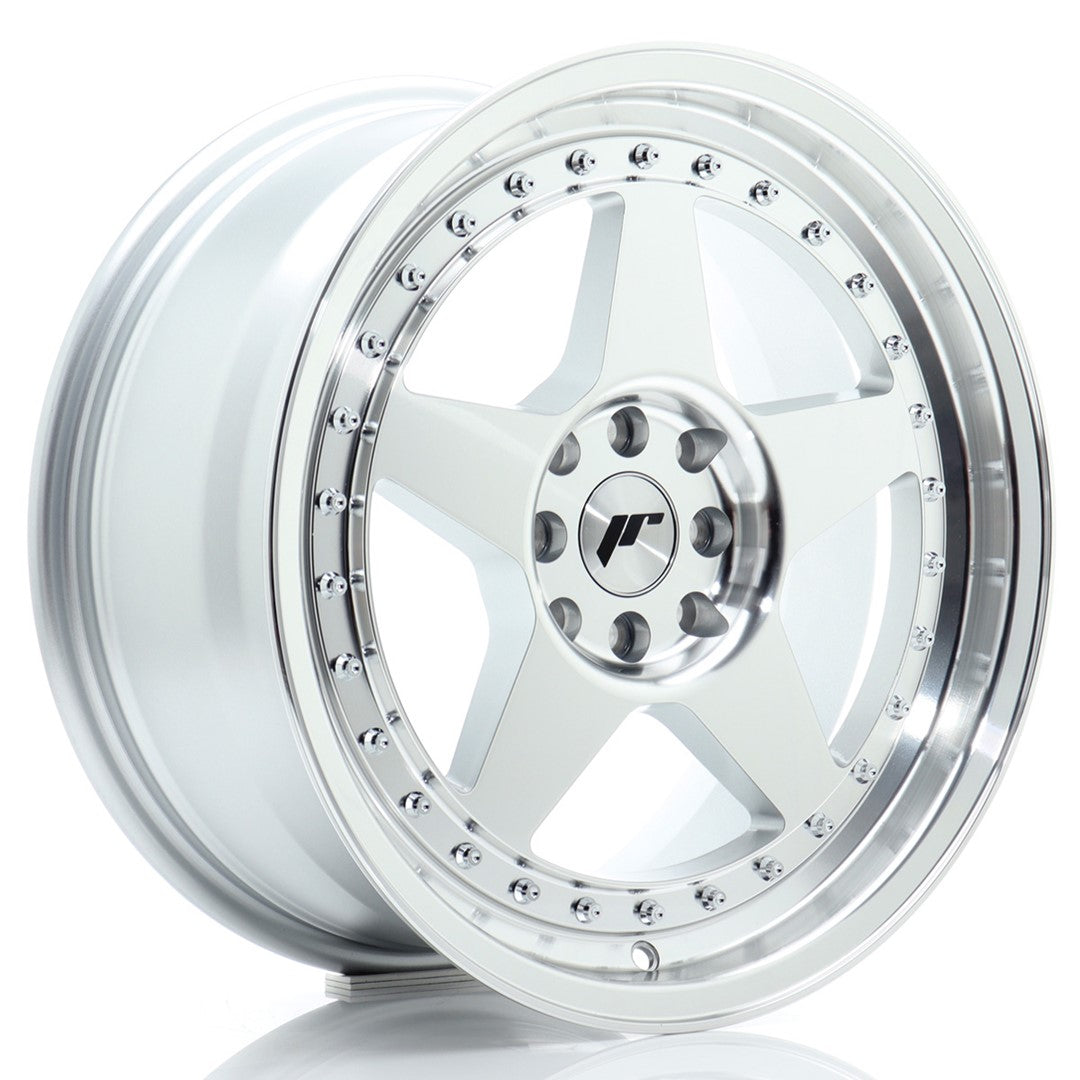 JR Wheels JR6 17x8 ET35 5x114.3 Silver Machined Face