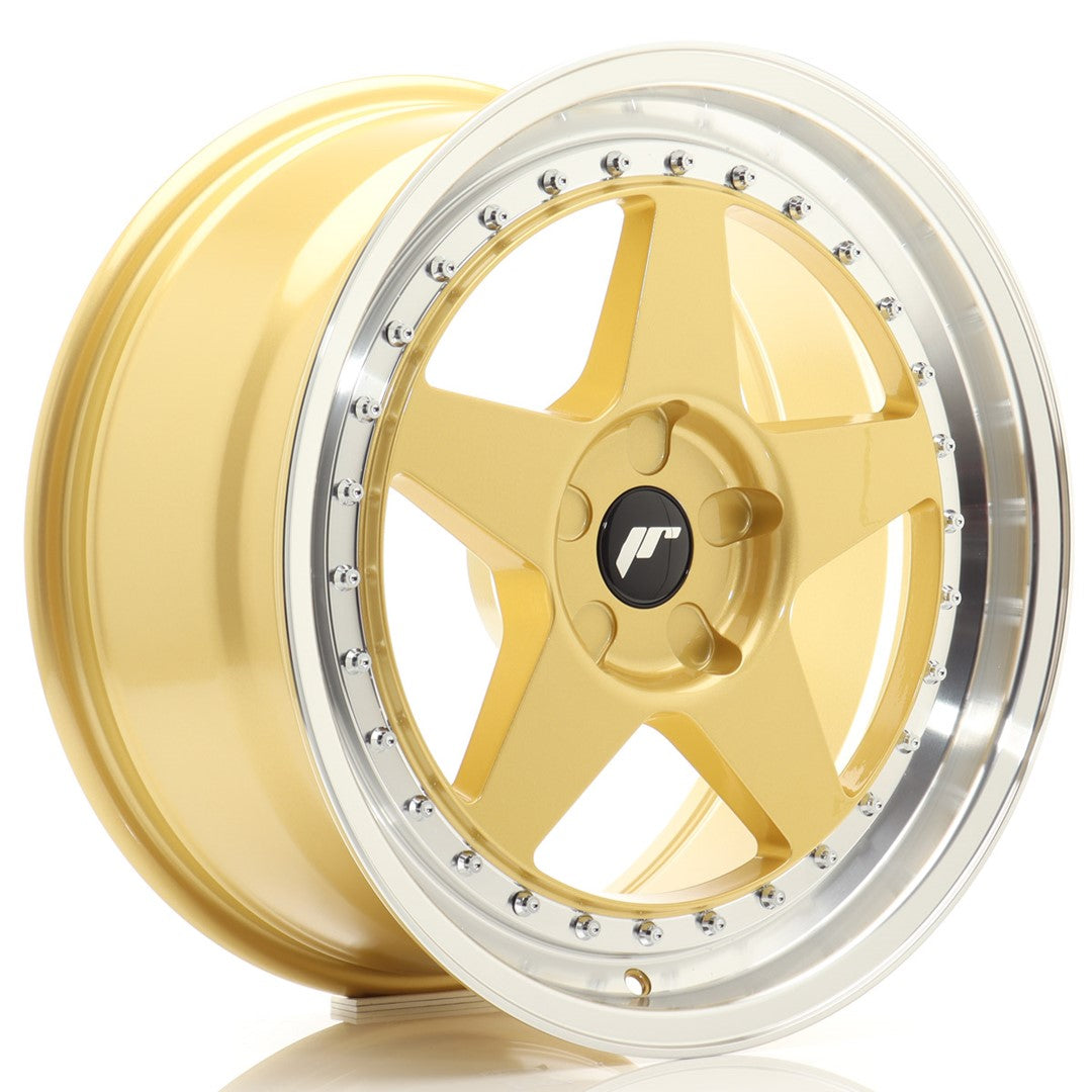JR Wheels JR6 18x8,5 ET20-40 5x114.3 Gold w/ Machined Lip