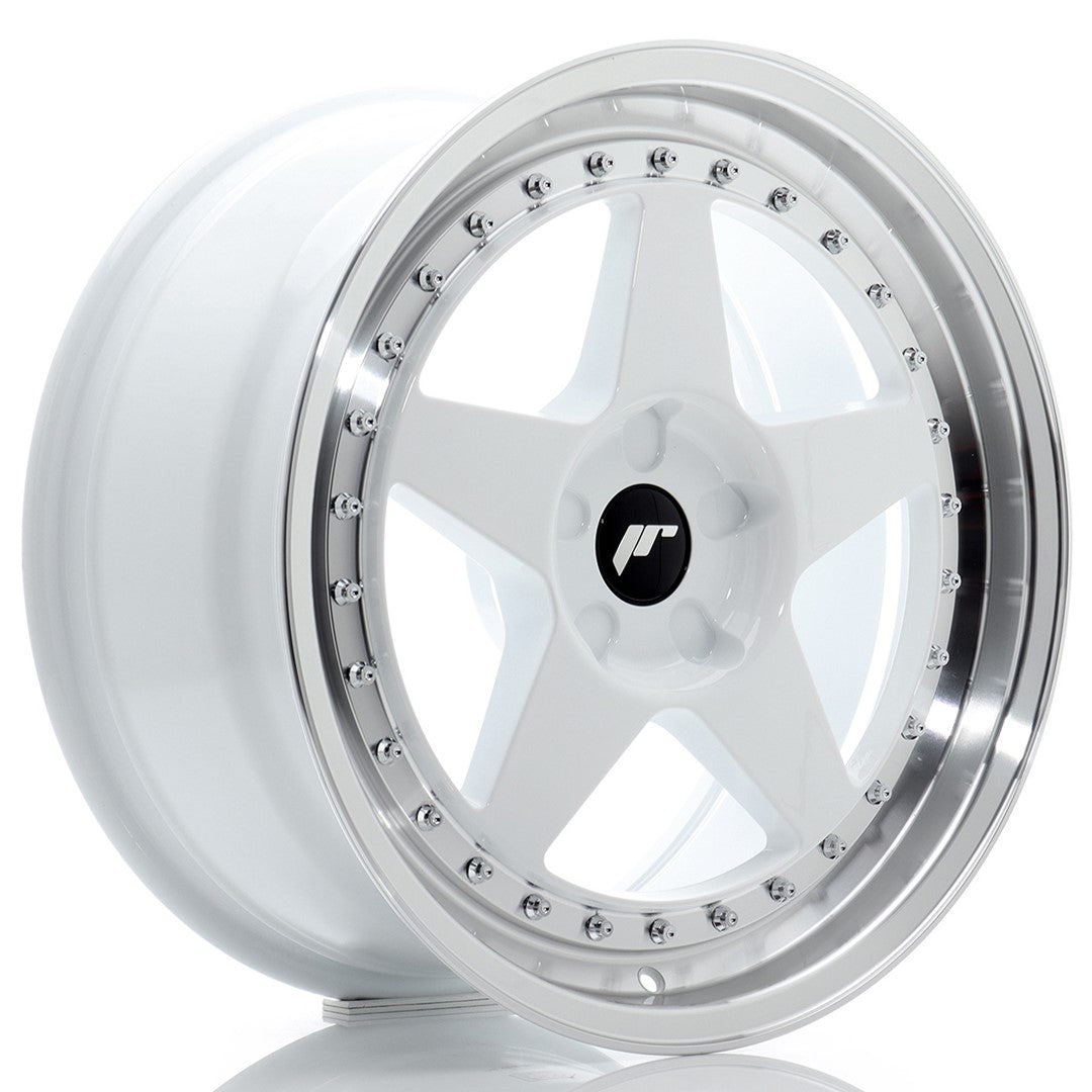 JR Wheels JR6 18x8,5 ET20-40 5x118 White w/ Machined Lip