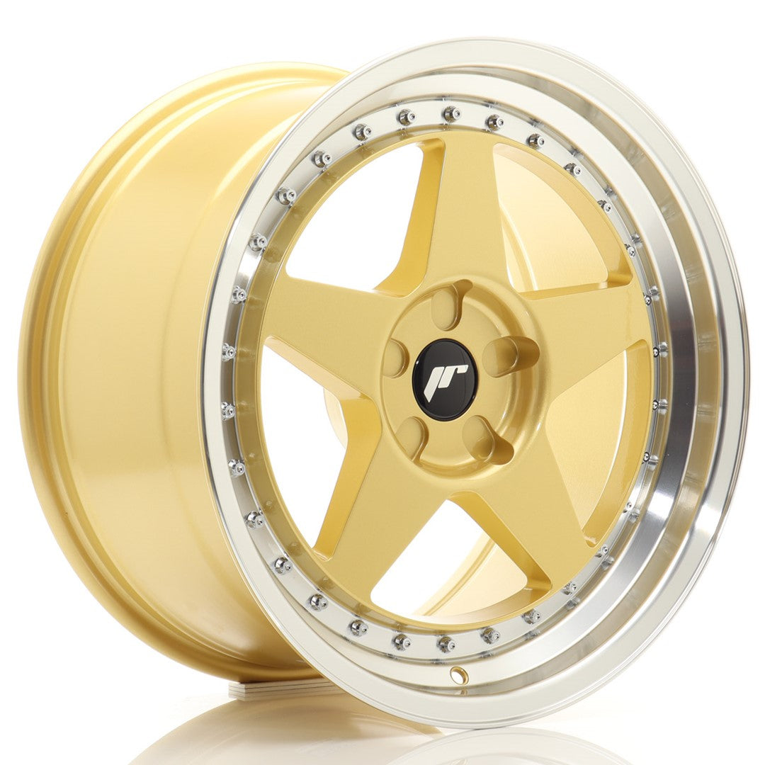 JR Wheels JR6 18x9,5 ET20-40 5x120 Gold w/ Machined Lip