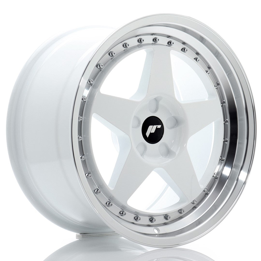 JR Wheels JR6 18x9,5 ET20-40 5x120 White w/ Machined Lip