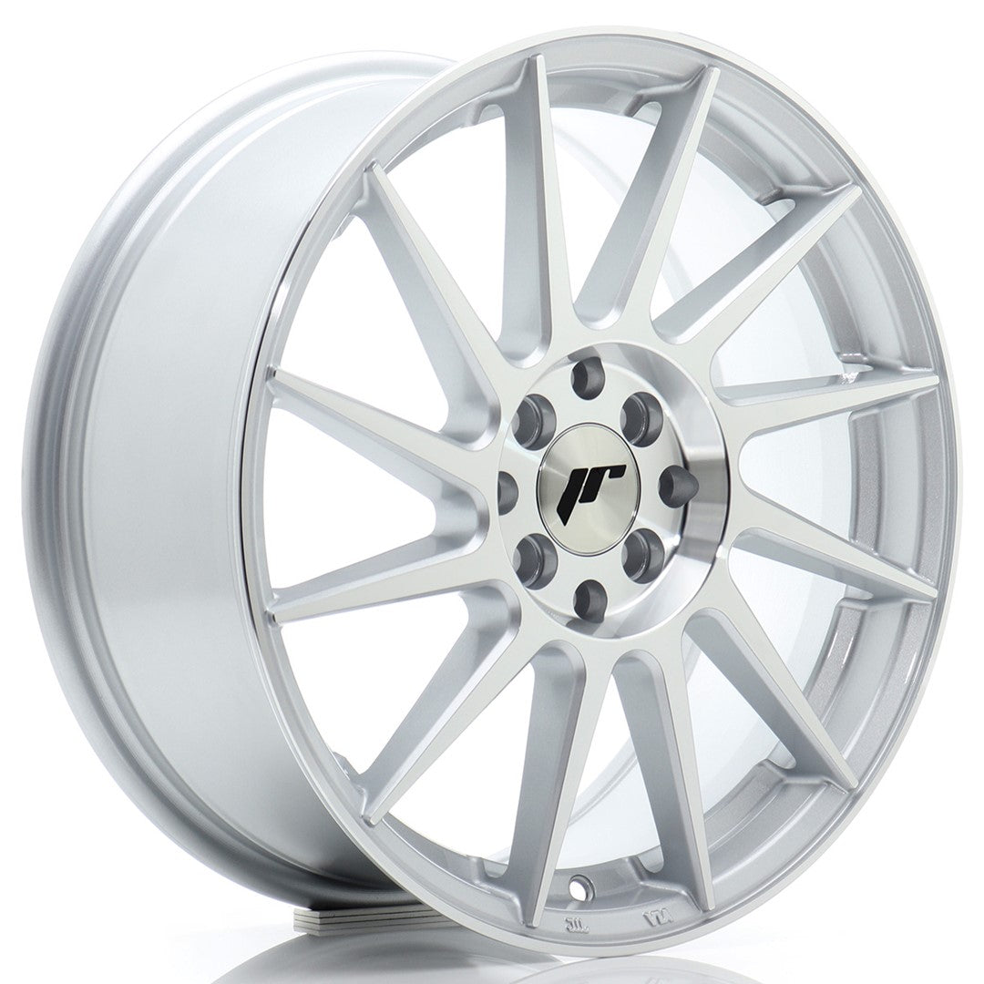 JR Wheels JR22 17x7 ET40 5x100 Silver Machined Face