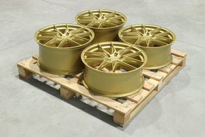 Set of JR44 20x8 ET20 + 20x9,5 ET28 5x112 Matt Gold