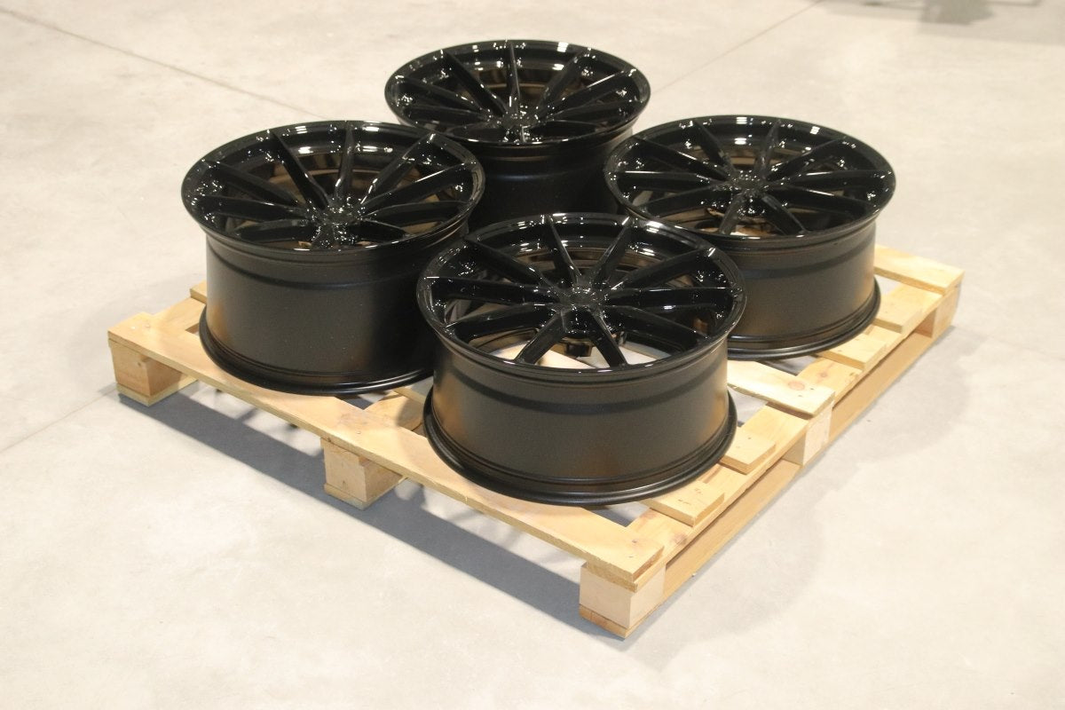 Set of JR37 20x9 ET35 + 20x10,5 ET40 5x114,3 Gloss Black