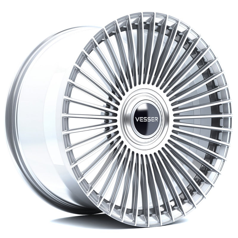 Vesser VSR9 22x10 ET25-60 5x118 Silver Machined Face