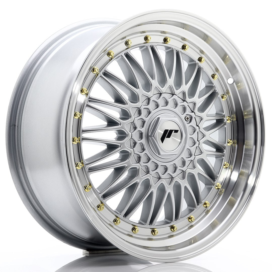 JR Wheels JR9 18x8 ET35 5x108 Silver w/ Machined Lip