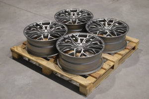 Set of CVR1 20x8 ET40 5x120 Brushed Titanium