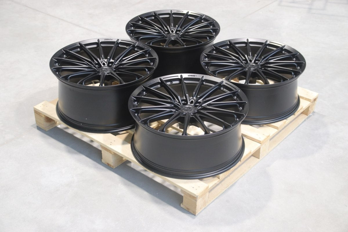 Set of VSR4 22x9 ET13 + 22x10,5 ET25 5x112 Satin Black