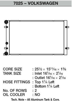 CSF Volkswagen Golf/Jetta 99-06 radiator
