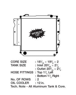 CSF Jeep Wrangler 05-06 Heavy Duty radiator (AT/MT)