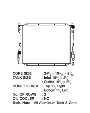 CSF Ford Mustang V6/V8 05-13 radiator (Combo AT/MT)