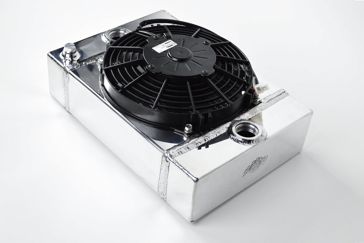 CSF Universal Drag/Tuck radiator 10.5"x10"x3.6" med 9" SPAL Fan