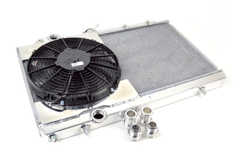 CSF Mitsubishi Evo 4-9 Full Size Slim radiator med 12" SPAL Fan
