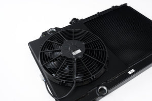 CSF Mitsubishi Evo 4-9 Full Size Slim radiator Black med 12" SPAL Fan