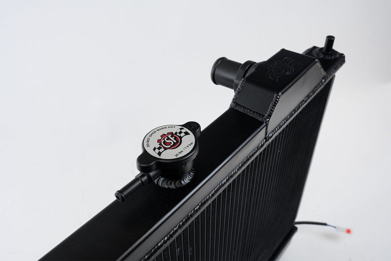 CSF Mitsubishi Evo 4-9 Full Size Slim radiator Black med 12" SPAL Fan