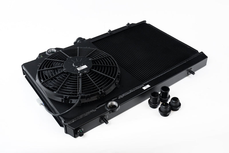 CSF Mitsubishi Evo 4-9 Full Size Slim radiator Black med 12" SPAL Fan