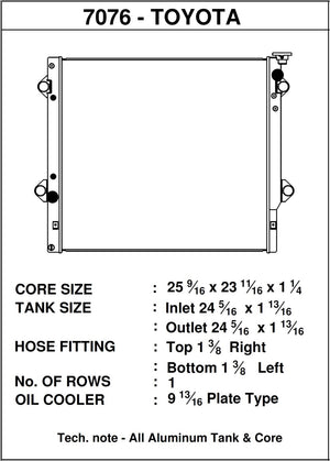CSF Toyota FJ Cruiser 06+ 4.0L / 4Runner 03-10 radiator
