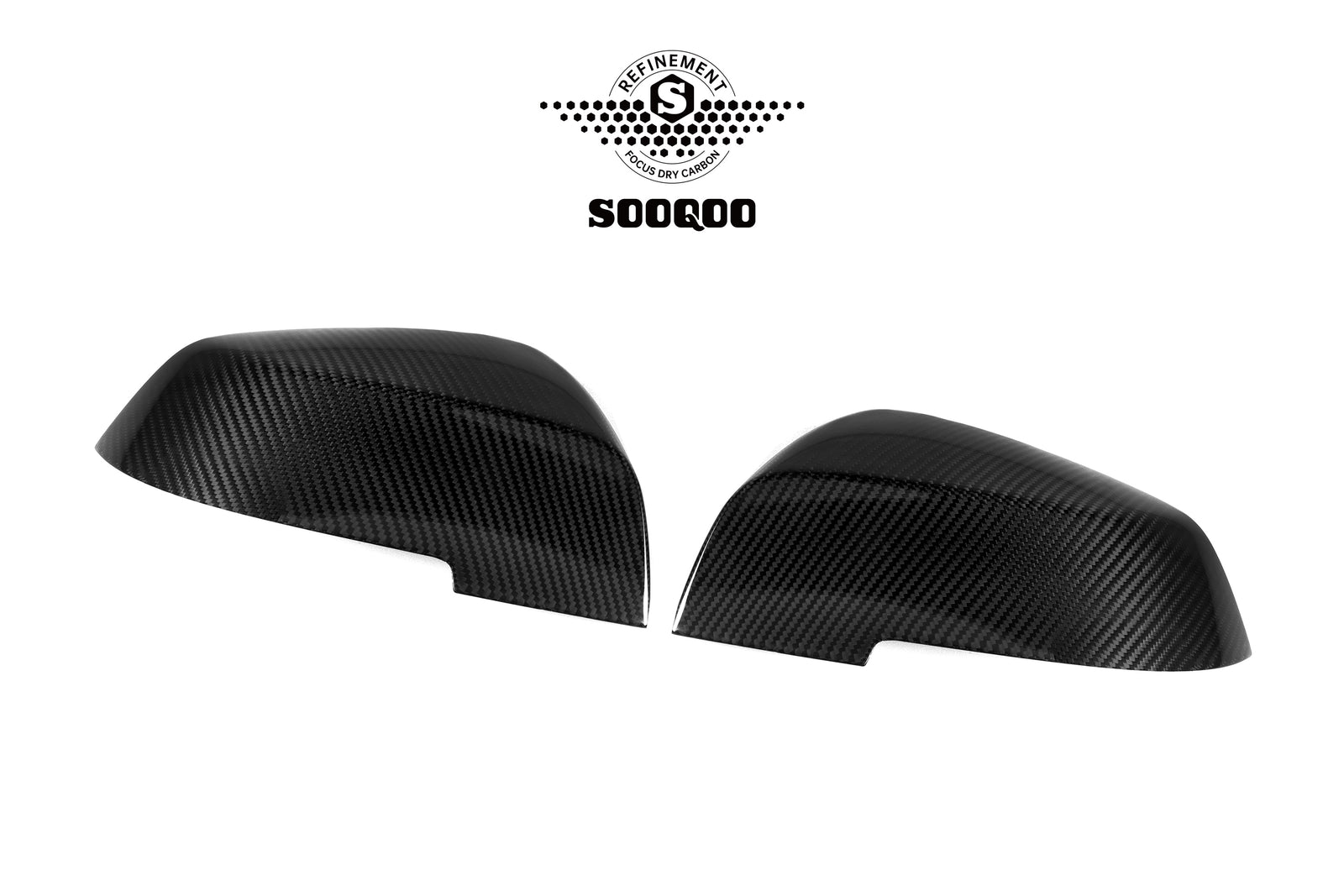 SOOQOO – Carbon Speilkåper (OEM Style)  BMW 1 / 2 / 3 / 4-Serie, X1 & i3 (F-serie)