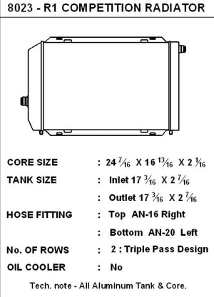 CSF Universal Dual-Core radiator B-Tube Tech Triple Pass
