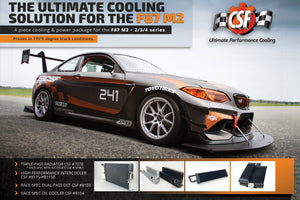 CSF F87 M2 Race-Spec DCT Kjøler — installert sidevinkel